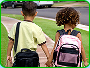 Kids going to school